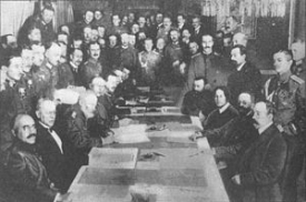 Немецкие и австрийские делегаты в Брест-Литовске. 1918