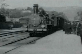 Кадри першого кіно «Прибуття потягу на вокзал Ла Сьотю» у 28 грудня 1895 році.